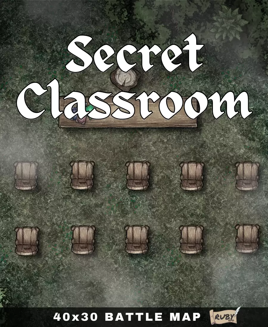 40x30 battle map secret classroom rubyrpg drivethrurpg