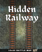 30x40 Battle Map - Hidden Railway Train Track
