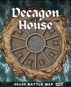 40x30 Battle Map - Decagon House on Island