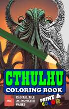 Cthulhu Coloring Book - Lovecraftian Monsters