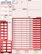 Marvel Multiverse Role-playing Game Fillable Character Sheet
