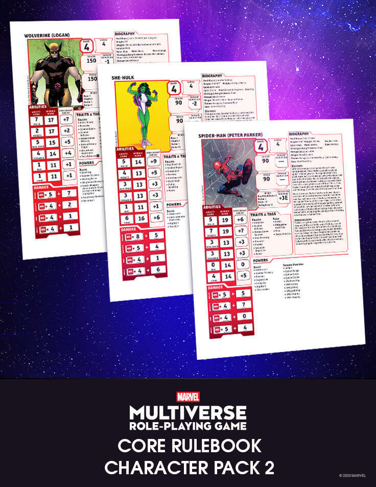 Core Rulebook Character Pack 2 | Marvel Multiverse RPG - Marvel ...
