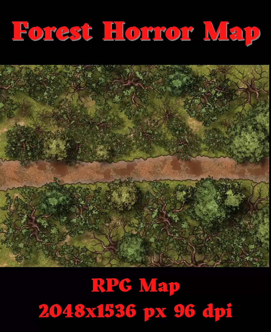 Haunted Forest Java Edition Map Forest Horror v.1 - uniinumap | DriveThruRPG