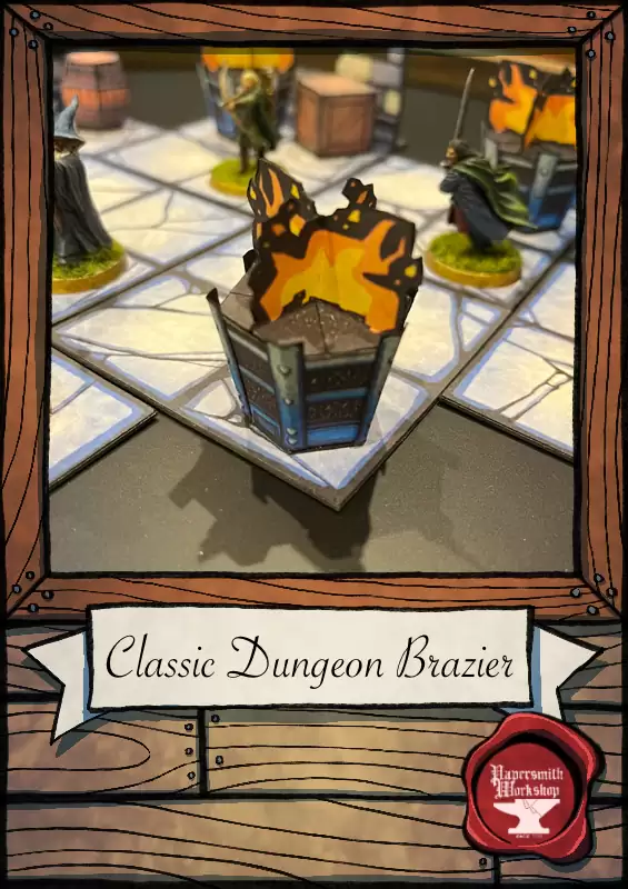 Paper Terrain_Classic Dungeon Brazier - Papersmith Workshop | DriveThruRPG
