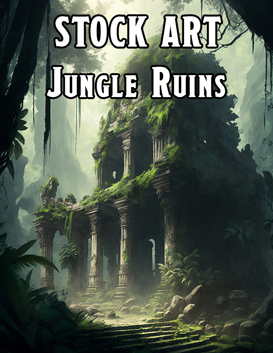 Cover full page - Jungle Ruins - RPG Stock Art