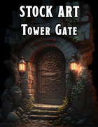 Cover full page - Tower Gate - RPG Stock Art