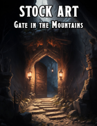 Cover full page - Gate in the Mountains - RPG Stock Art