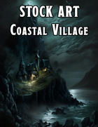 Cover full page - Coastal Village - RPG Stock Art