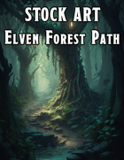 Cover full page - Elven Forest Path - RPG Stock Art