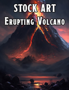 Cover full page - Erupting Volcano - RPG Stock Art