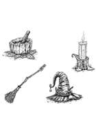 Witch itens pack 1 - Stock Art