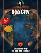 Sea City - Serene animated map pack with Foundry VTT support – JPG + Animated .webm