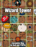 Endless Wizard Tower - Adventurous animated map pack with Foundry VTT support – JPG + Animated .webm