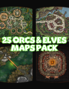 25 MAPS - PNG & VTT PACK - ELVES & ORCS