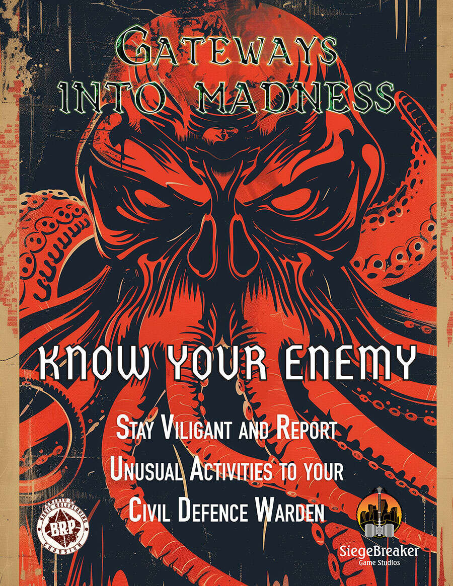 Gateways into Madness Know Your Enemy siegebreaker games DriveThruRPG
