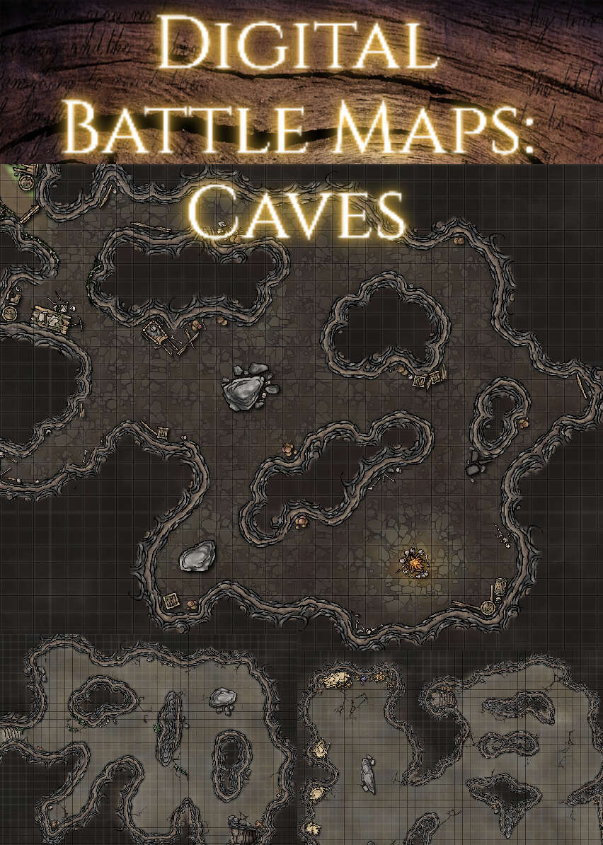 Cave Battle Maps - Digital Map Pack - FunInstallers | DriveThruRPG