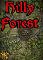 30x30 Hilly Forest Battlemap - Generic