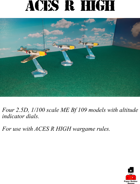 ACES R HIGH- Me 109 2.5D Paper Models