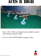 ACES R HIGH- Spitfire 2.5D Paper Models