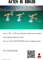 ACES R HIGH- Hawker Hurricane 2.5D Paper Models