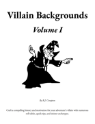 Villain Backgrounds Volume I