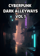 Stock art - 11 Cyberpunk Dark Alleyways - Volume 1