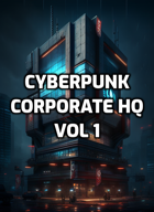 Stock art - 48 Cyberpunk Corporate Headquarters - Volume 1