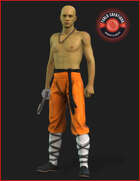 Monk's Mystic Serenity: Isometric Tokens of Harmonious Mastery - Human Male Monk with Chinese Dao Sword