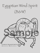 Egyptian Wind Spirit (B&W)