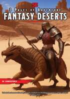 3 Pages of Adventure: Fantasy Deserts