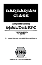 Barbarian Class - A Shadowdark Supplement