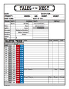 Tales of the West Character Sheet