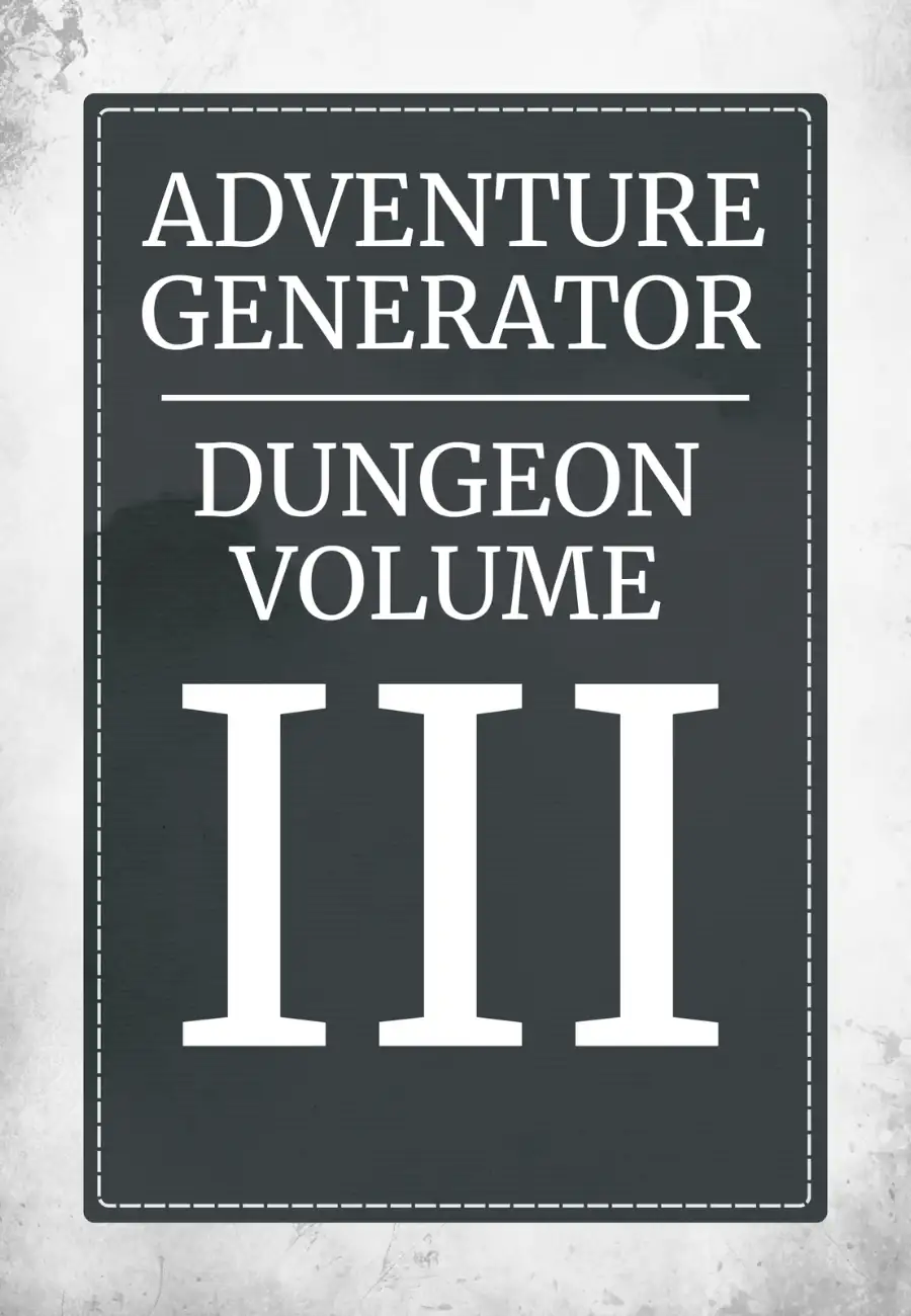 Cover of Adventure Generator Dungeon Volume III