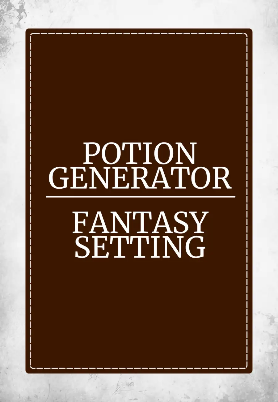 Cover of Potion Generator for a Fantasy Setting