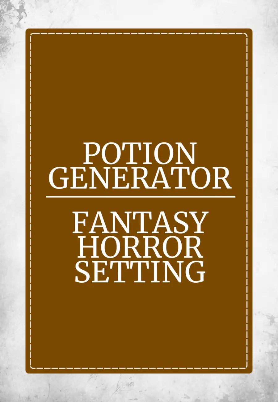Potion Generator Fantasy Horror Setting
