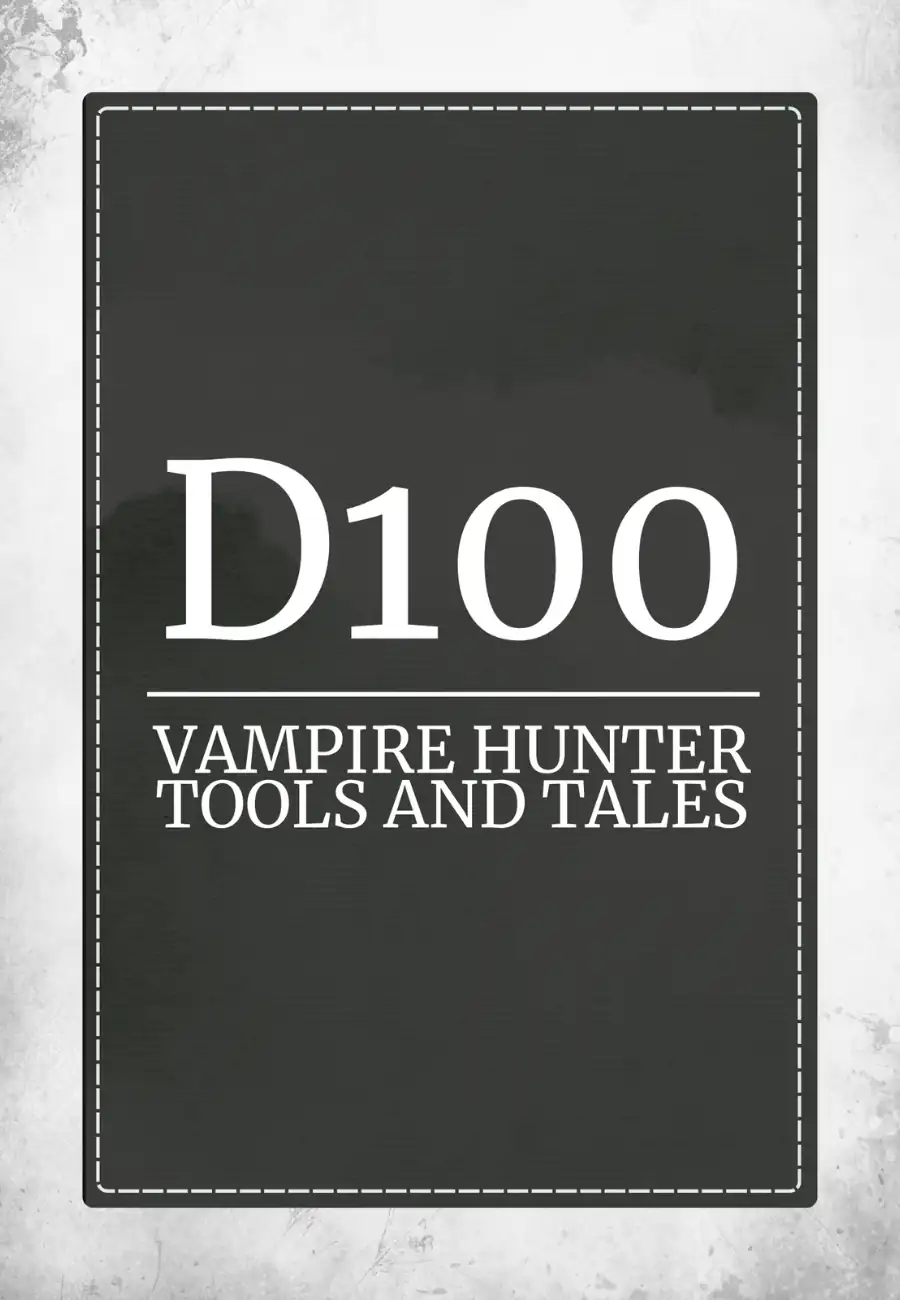 Portada de D100 Vampire Hunter Tools and Tales
