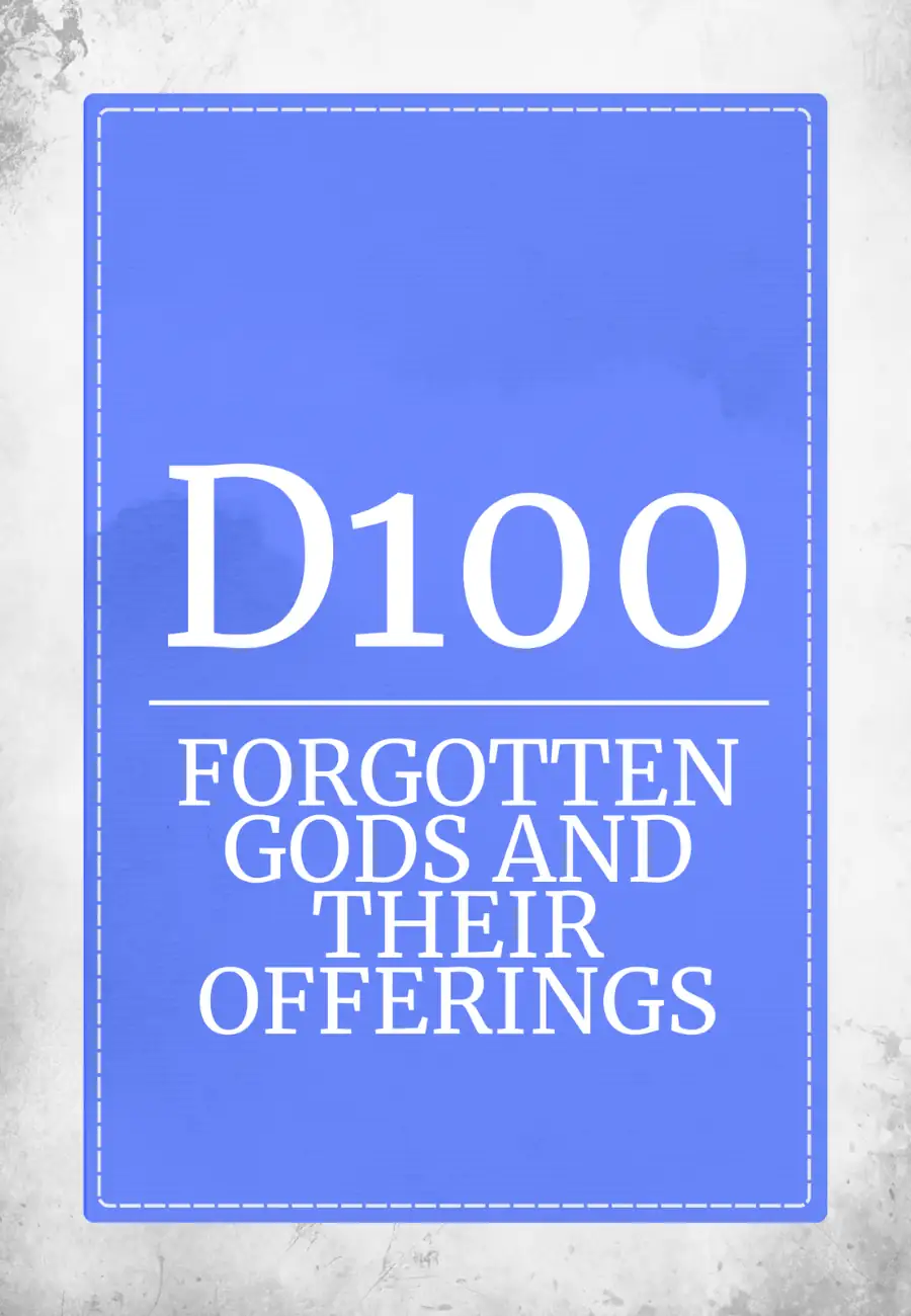 Cover of D100 Forgotten Gods and Their Offerings