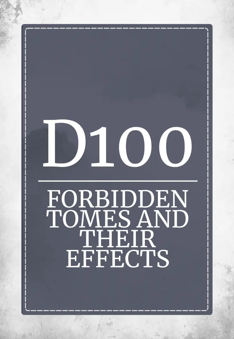 D100 Forbidden Tomes and Their Effects