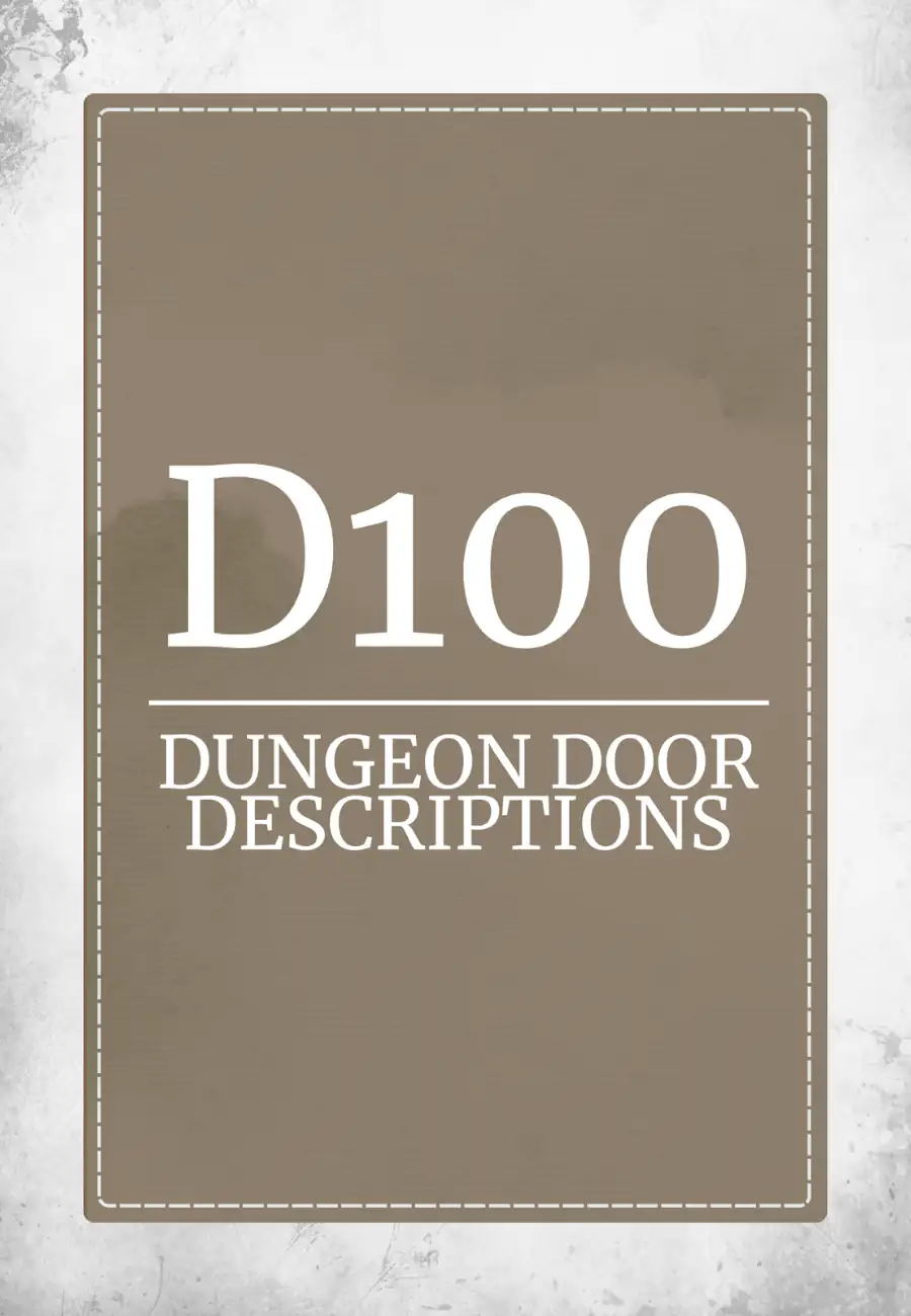 D100 Dungeon Door Descriptions