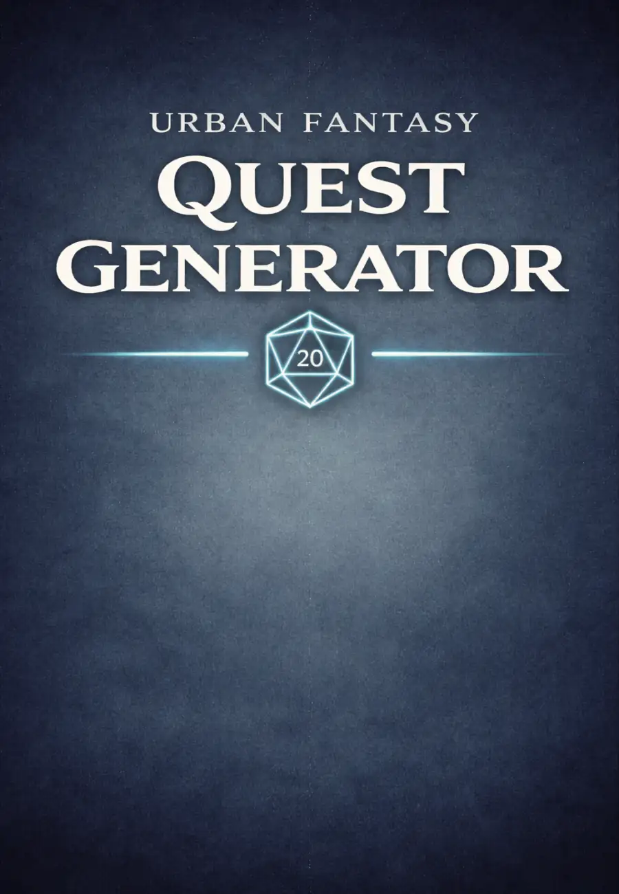 Cover of Urban Fantasy Quest Generator