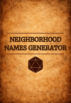 Neighborhood Names Generator