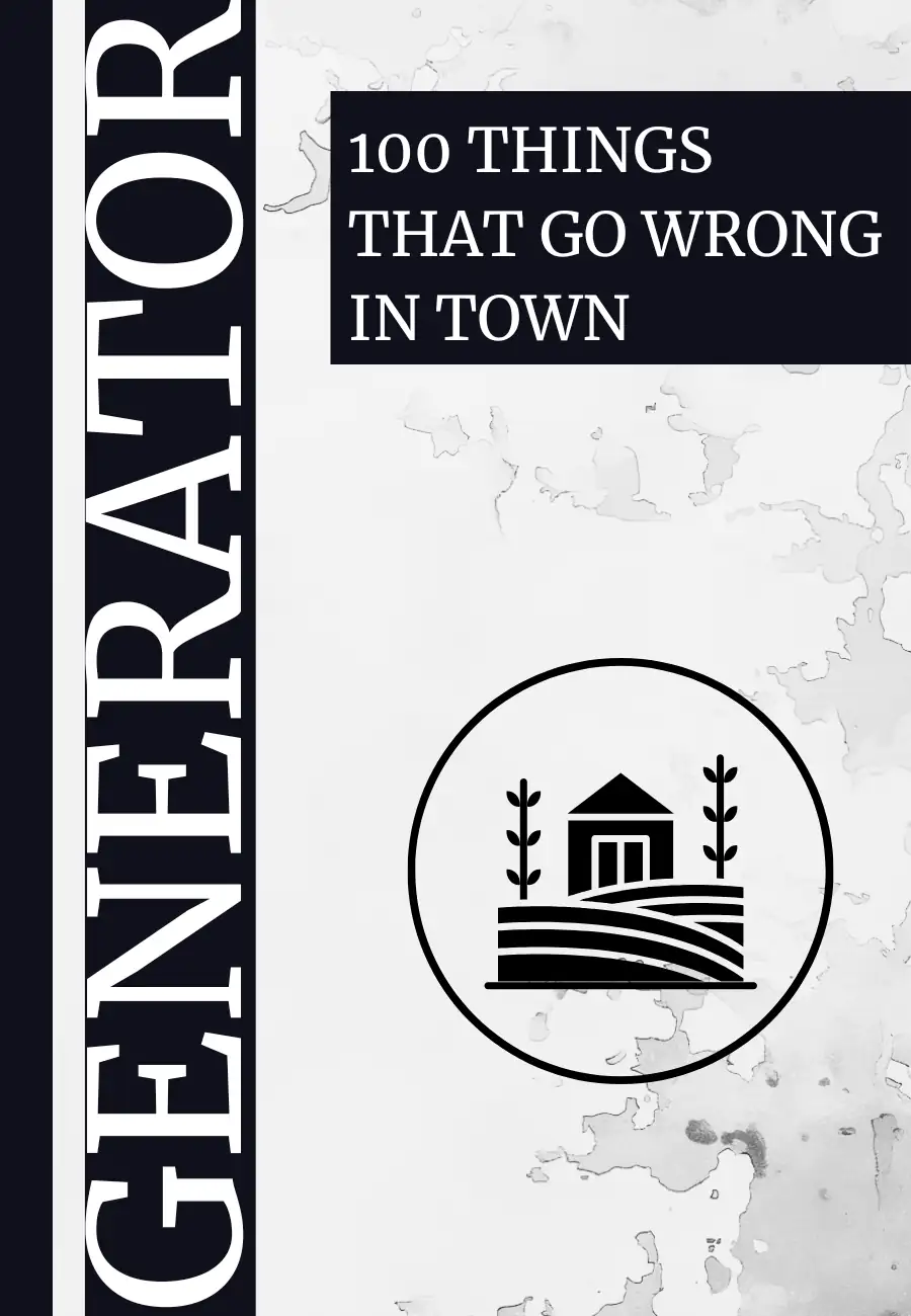 100 Things that go wrong in town