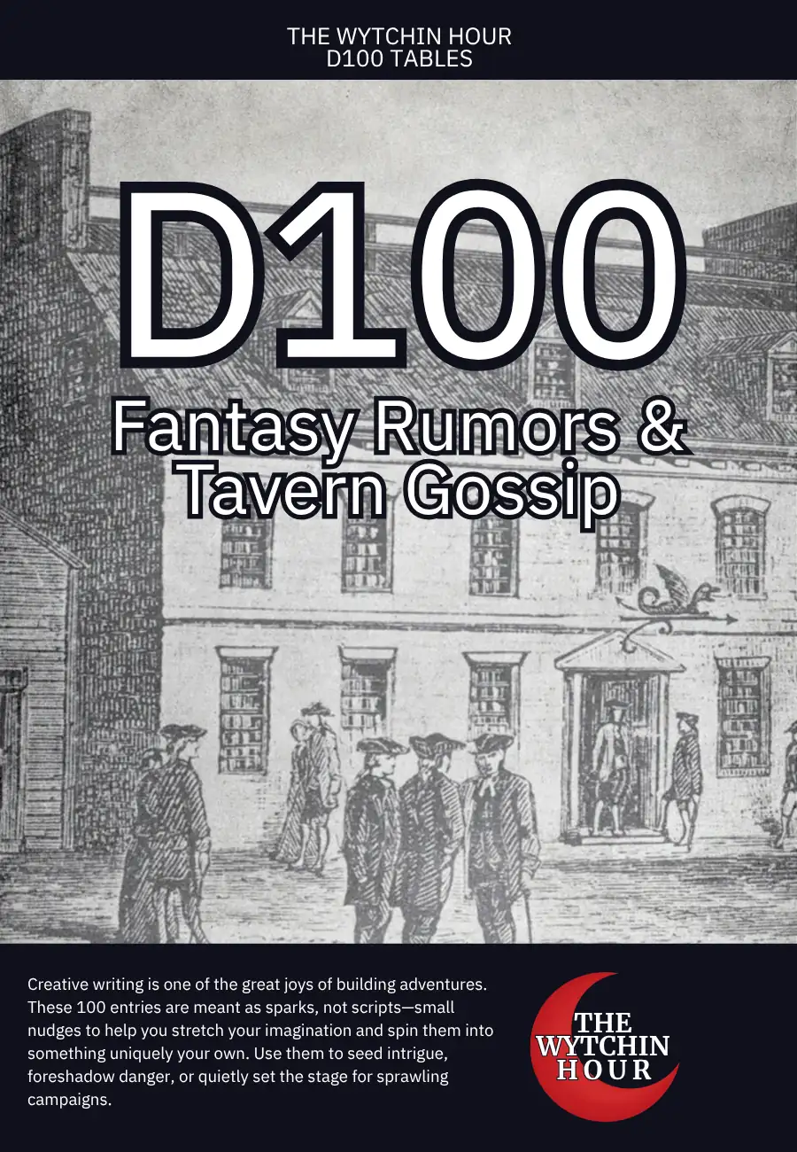 D100 Fantasy Rumors & Tavern Gossip