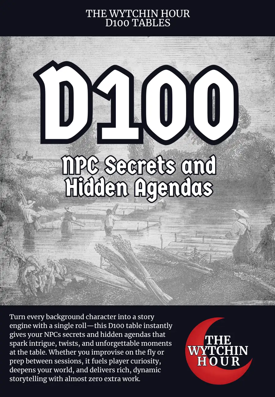 D100 NPC Secrets and Hidden Agendas