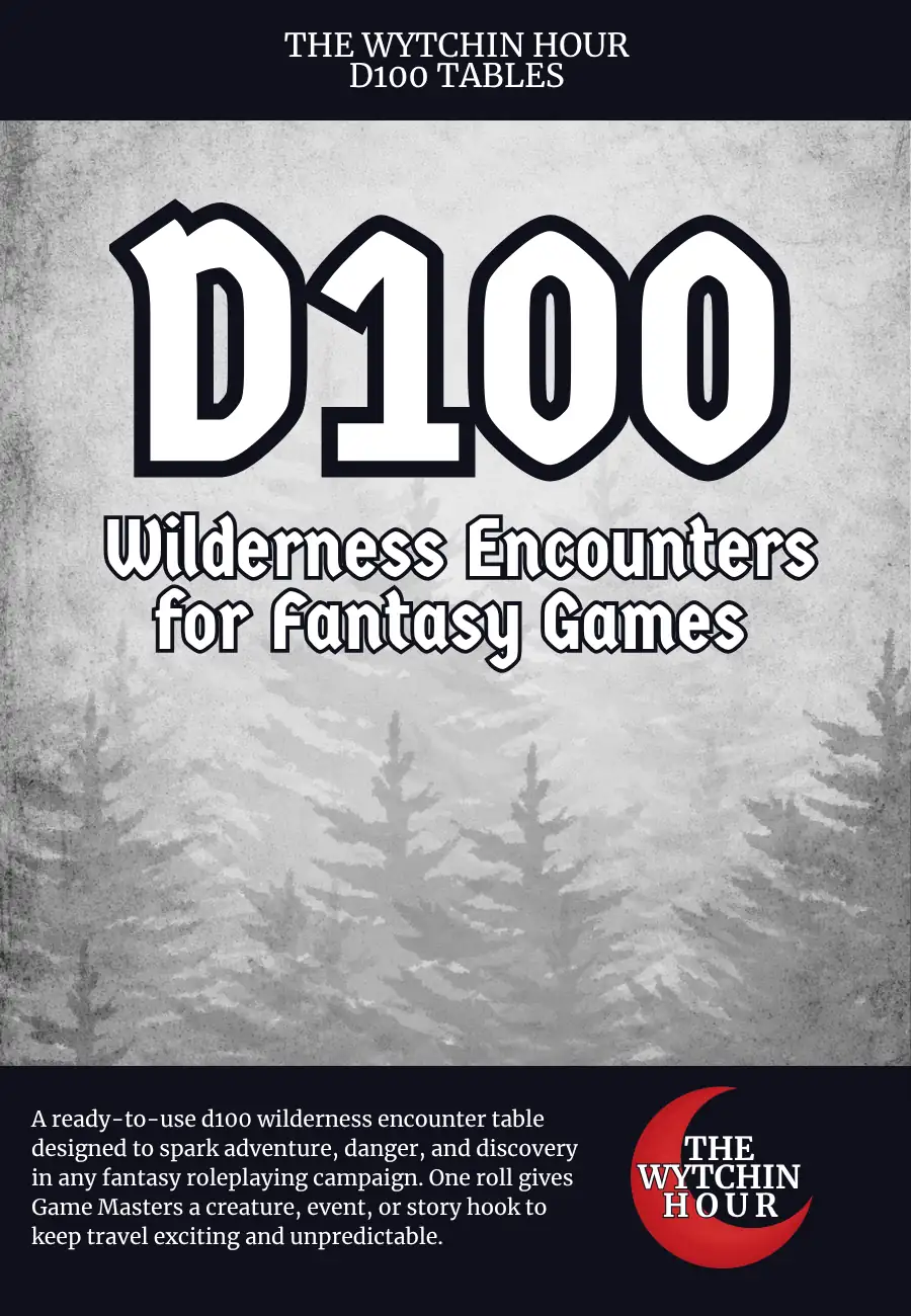 Cover of D100 Wilderness Encounters for Fantasy Games