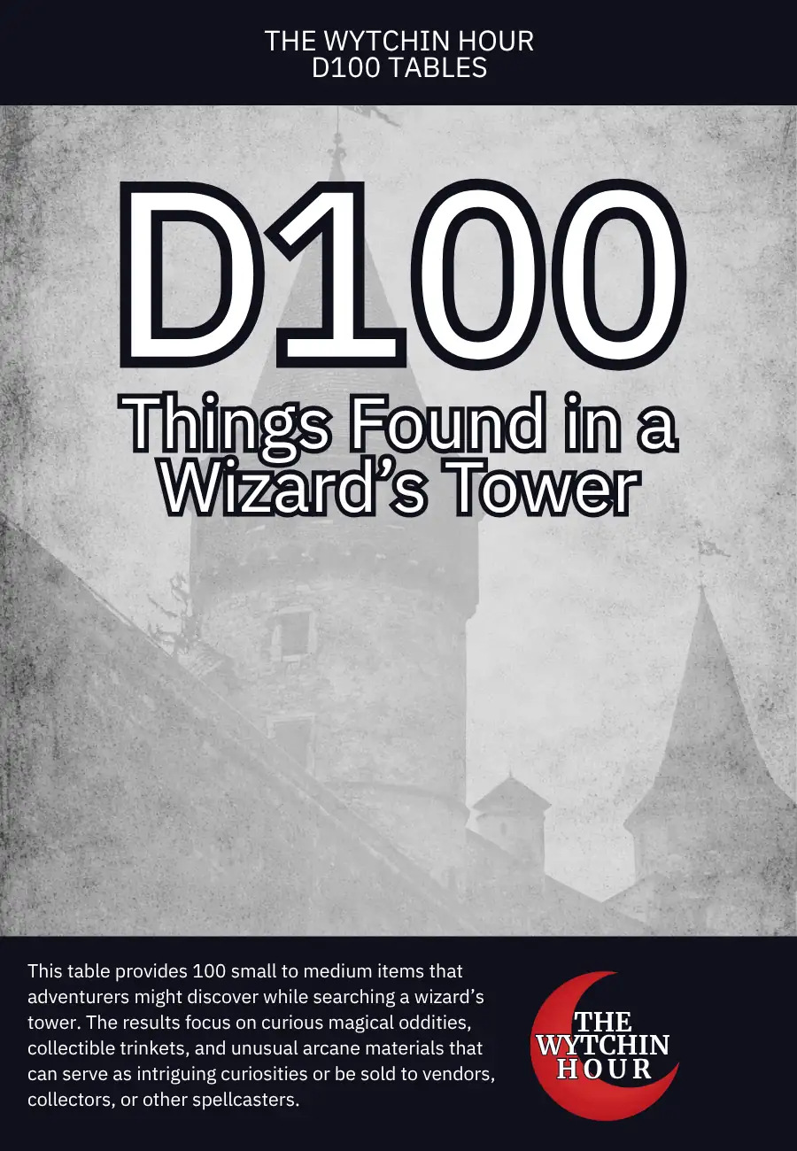 D100 Things Found in a Wizard’s Tower