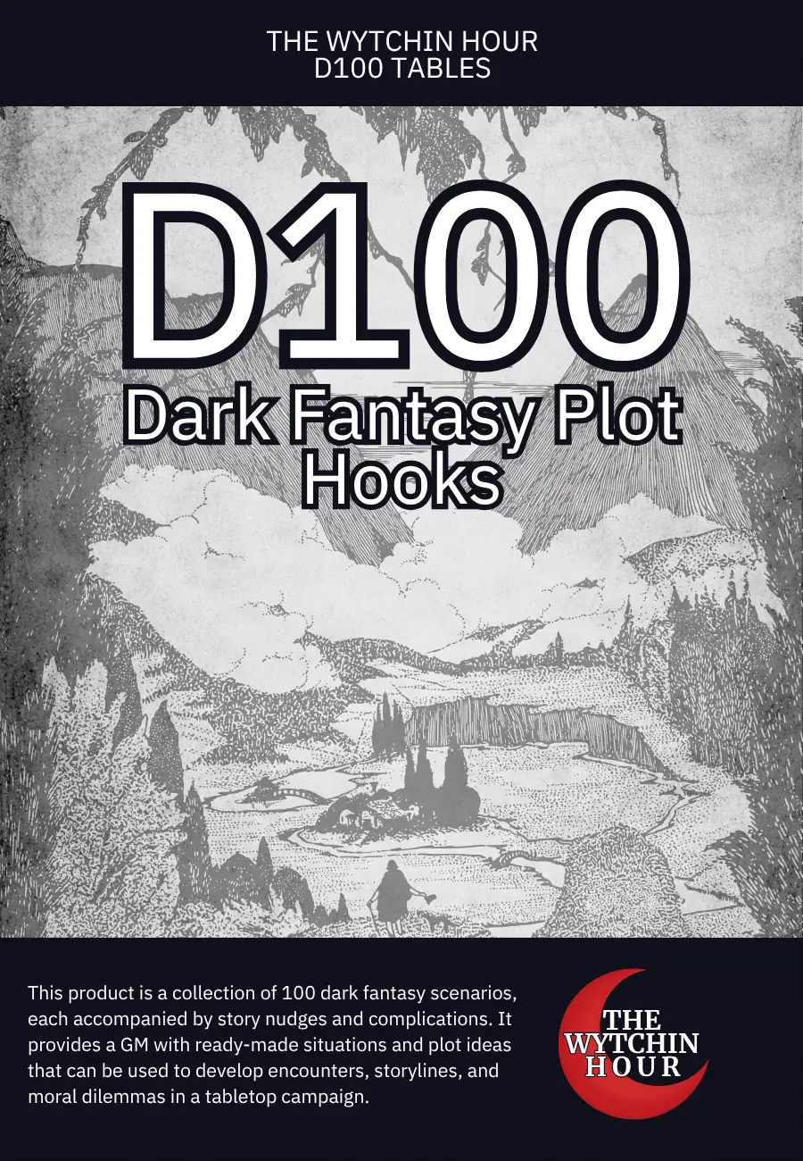 Cover of D100 Dark Fantasy Plot Hooks