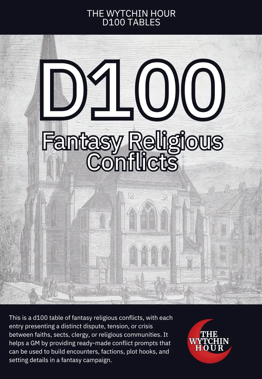 D100 Fantasy Religious Conflicts