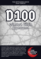 D100 Grimdark Villain Appearance