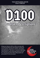 D100 Dwarven Descriptions